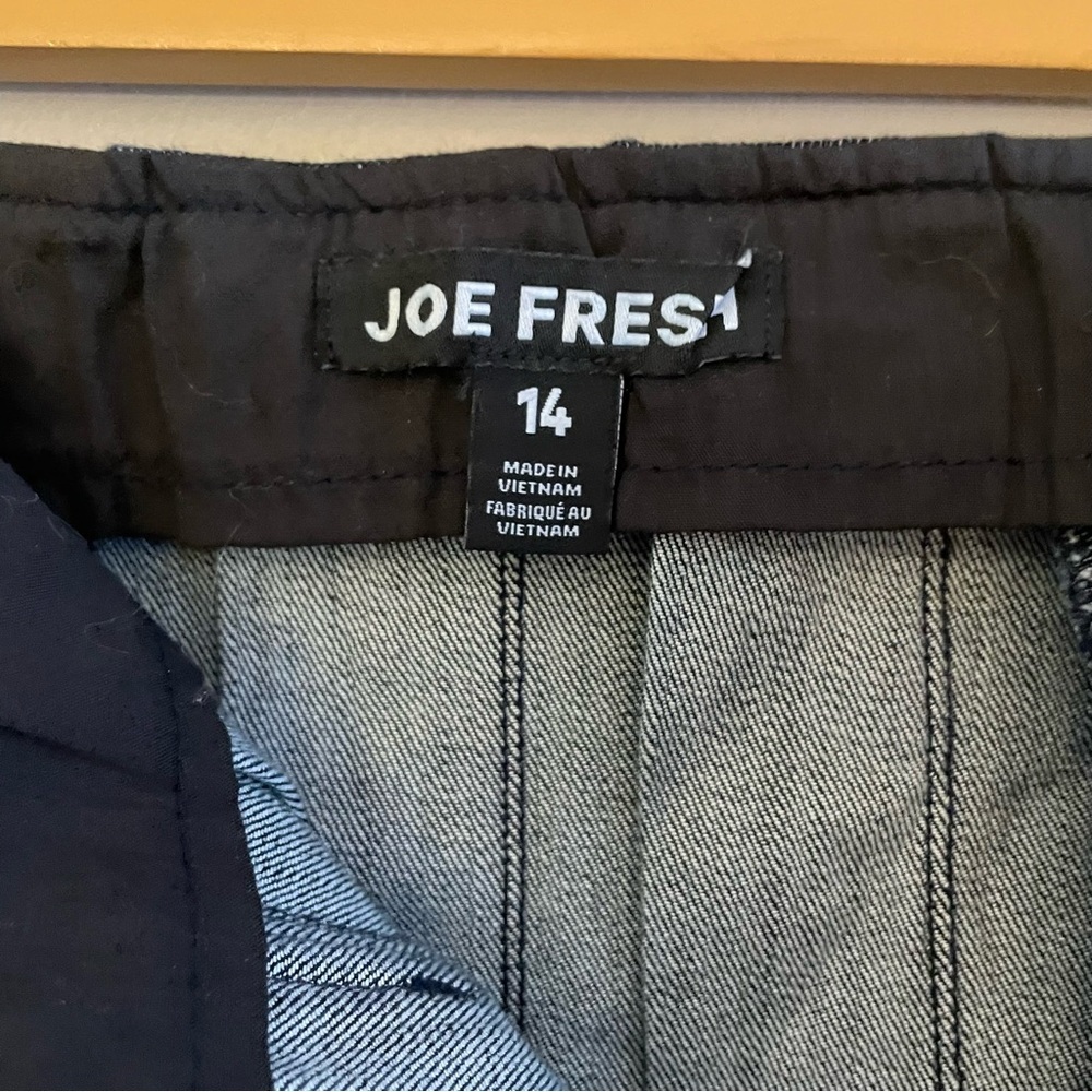Joe Fresh Denim Pleated Mini Skirt with Buckle Detail – Size 14 NWOT - Picture 7 of 16